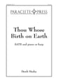 Thou Whose Birth on Earth SATB choral sheet music cover